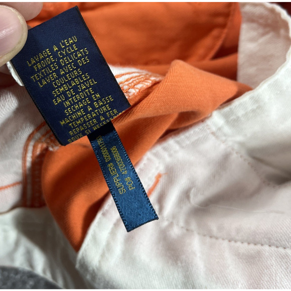 Polo Ralph Lauren Shorts Womens 8 Chino Cotton Pony Preppy Classic Orange - Picture 4 of 10